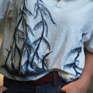 Hand painted shortsleeve crop